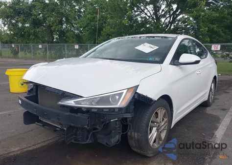 2019 Hyundai Elantra Sel z USA, uszkodzony, nr VIN 5NPD84LF7KH410995